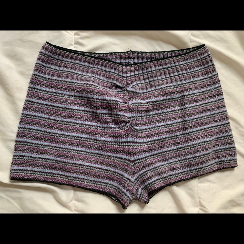 COPY - Purple Knit Warmup Dancewear Shorts Size M